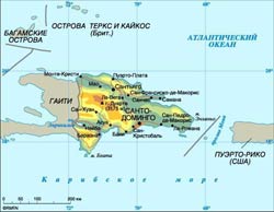 Карта Доминиканы